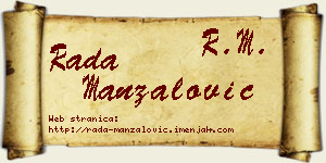 Rada Manzalović vizit kartica